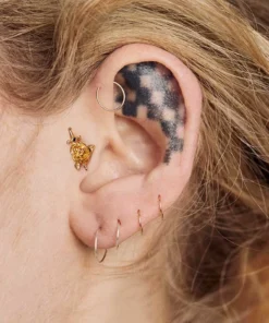 AW21 RHAPSODY. Dagger Through Rose Stud Earring - Silver