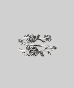 CLASSICS DAMASK. Rose Foliage Wrap Ring - Silver Rings