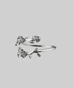 CLASSICS DAMASK. Rose Foliage Wrap Ring - Silver Rings