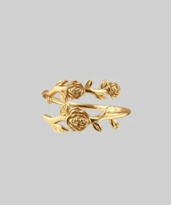 CLASSICS DAMASK. Rose Foliage Wrap Ring - Gold
