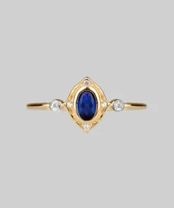 CLASSICS Rings HAWTHORNE. Detailed Royal Blue Gold Ring