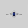 CLASSICS HAWTHORNE. Detailed Royal Blue Silver Ring