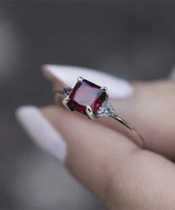 CLASSICS Rings BETROTHAL. Black Spinel Silver Ring