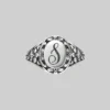 CLASSICS DARK GARDEN. Ornate Initial Ring (N - Z)