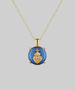 CLASSICS VIRTUE. Glass Sacred Heart Necklace - Gold