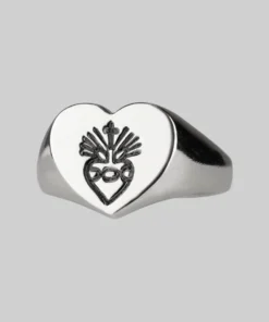CLASSICS Rings ARDOUR. Sacred Heart Signet Ring - Silver