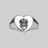 CLASSICS Rings ARDOUR. Sacred Heart Signet Ring - Silver