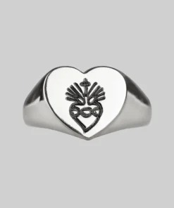 CLASSICS Rings ARDOUR. Sacred Heart Signet Ring - Silver