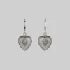 CLASSICS ARDOUR. Sacred Heart Hoop Earrings - Silver