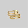 CLASSICS Rings SOLENE. Safety Pin Wrap Ring - Gold