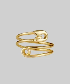 CLASSICS Rings SOLENE. Safety Pin Wrap Ring - Gold