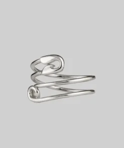 CLASSICS SOLENE. Safety Pin Wrap Ring -Silver