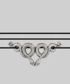 CLASSICS SAMARA. Snake & Leather Wrap Choker Necklaces & Chains