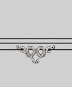 CLASSICS SAMARA. Snake & Leather Wrap Choker Necklaces & Chains