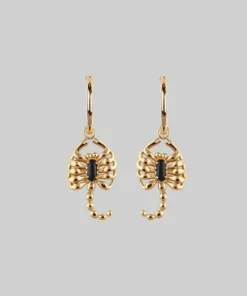 CLASSICS VELES. Scorpion Onyx Hoop Earrings - Gold 8 CLASSICS VELES. Scorpion Onyx Hoop Earrings - Gold