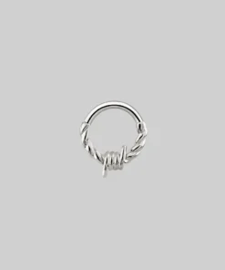 AW21 SURVIVAL. Barbed Wire Septum Clicker Ring - Silver Earrings 13 AW21 SURVIVAL. Barbed Wire Septum Clicker Ring - Silver Earrings