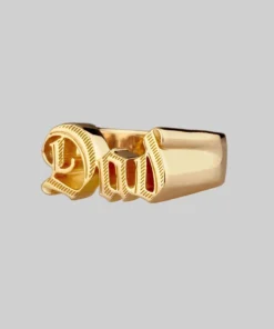 End Of Line Dad Word Ring - Gold