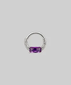 CLASSICS Earrings NYMPH. Amethyst Silver Clicker Ring - Septum