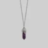 CLASSICS DEATH BLOOM. Amethyst Gemstone Necklace - Silver