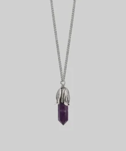CLASSICS DEATH BLOOM. Amethyst Gemstone Necklace - Silver