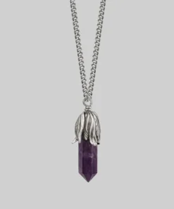 CLASSICS DEATH BLOOM. Amethyst Gemstone Necklace - Silver