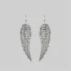 CLASSICS FALLEN SAINT. Angel Wing Hoop Earrings - Silver