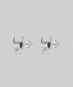CLASSICS SURVIVAL. Symbolic Barbed Wire Stud Earrings - Silver