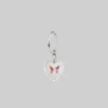 CLASSICS NEW DAWN. Butterfly Glass Heart Hoop Earrings - Silver