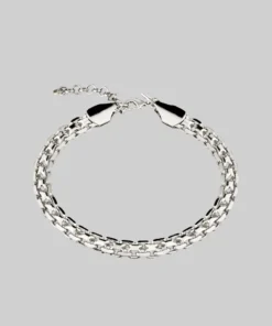 End Of Line REGARD. Cross Link Chunky Chain Bracelet - Silver Bracelets