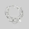 CLASSICS HARMONY. Double Wrap T-Bar Bracelet - Silver