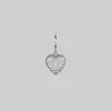CLASSICS MY DARLING. Heart Cubic Zirconia Hoop Earrings - Silver