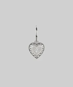 CLASSICS MY DARLING. Heart Cubic Zirconia Hoop Earrings - Silver