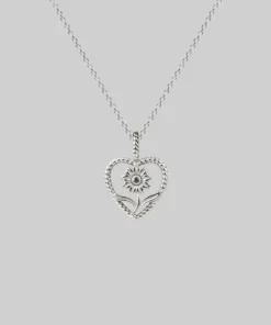 CLASSICS APRIL. Sunflower Heart Necklace - Silver