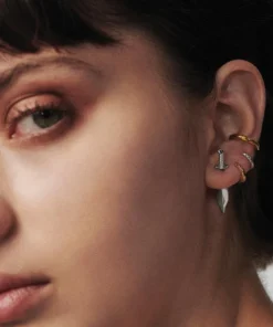 CLASSICS TORN. Short Dagger Single Earring - Silver Earrings