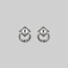 AW21 DEFEND. Ornate Grand Door Knocker Earrings - Silver