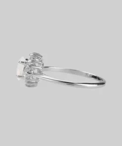 CLASSICS AURELIA. Opal Cluster Silver Ring Rings