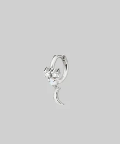 CLASSICS MOONLIGHT. Opal Moon Clicker Ring - Silver Earrings