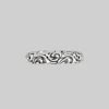 CLASSICS MAUD. Scroll Detail Band Ring - Silver