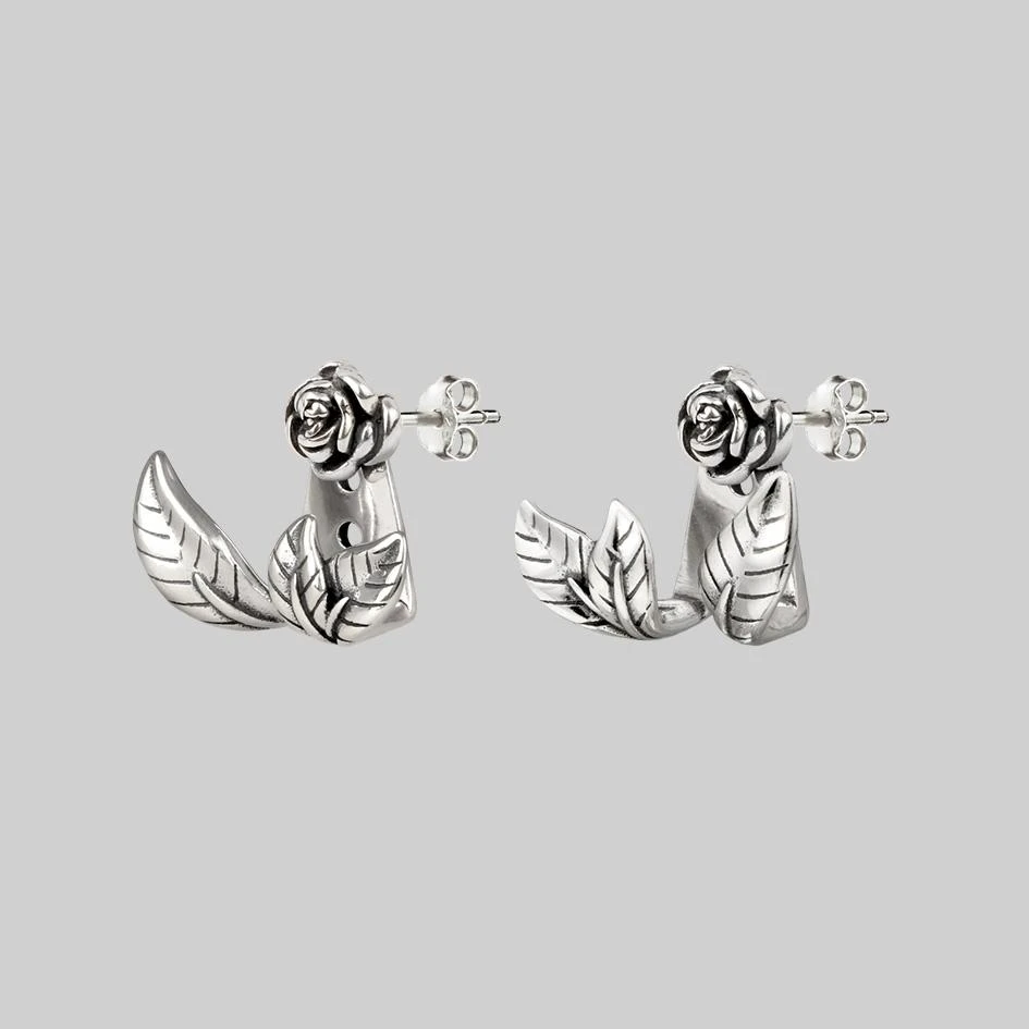 CLASSICS VERDURS. Rose & Foliage Earrings - Silver 4 CLASSICS VERDURS. Rose & Foliage Earrings - Silver
