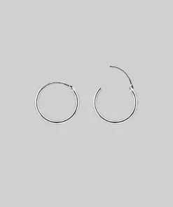 CLASSICS MILDRED. Disembodied Hand Hoop Earrings - Silver