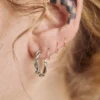AW21 DEVISE. Double Headed Snake Twist Hoop Earrings - Silver