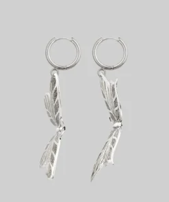 CLASSICS NEW DAWN. Huge Butterfly Hoop Earrings - Silver