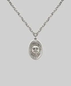 CLASSICS DAWN. Symbolic Sun Face Necklace - Silver
