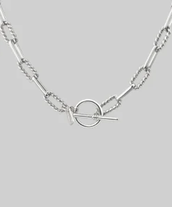 CLASSICS EVERMORE. Twisted Rope Link T-Bar Chain - Silver