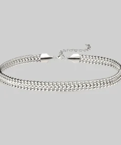 CLASSICS SOLACE. Wide Curb Chain Choker - Silver Necklaces & Chains