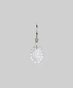 CLASSICS LYRAE. Moon & Stars Glass Earrings - Silver