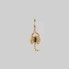 CLASSICS VELES. Scorpion Onyx Hoop Earrings - Gold