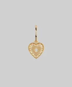 CLASSICS MY DARLING. Heart Cubic Zirconia Hoop Earrings - Gold