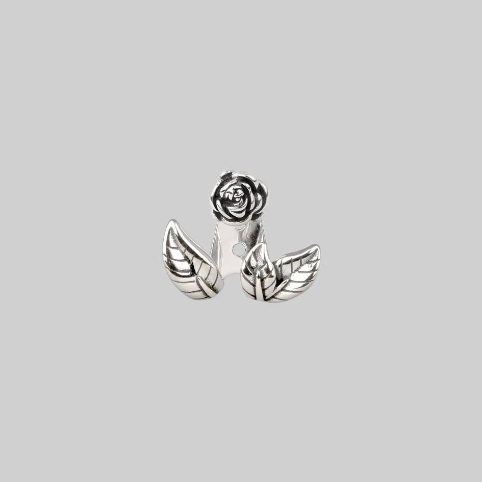 CLASSICS VERDURS. Rose & Foliage Earrings - Silver 1 CLASSICS VERDURS. Rose & Foliage Earrings - Silver
