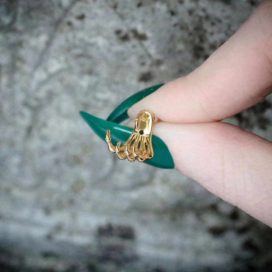 CLASSICS Earrings WRAITH. Silver Skeleton Hand Single Earring- Lobe/Helix 3 CLASSICS Earrings WRAITH. Silver Skeleton Hand Single Earring- Lobe/Helix